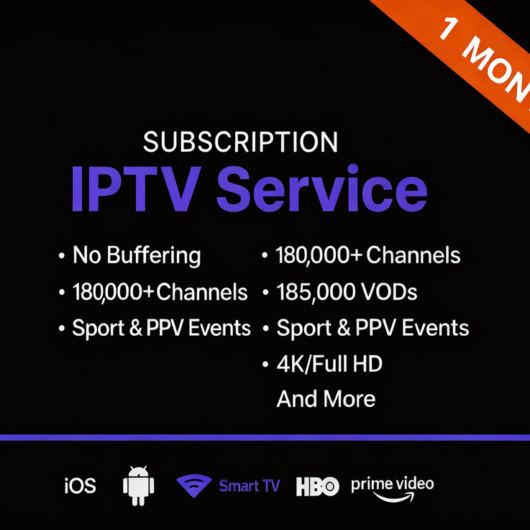 IPTV Subscription 1 Month  – Premium 4K