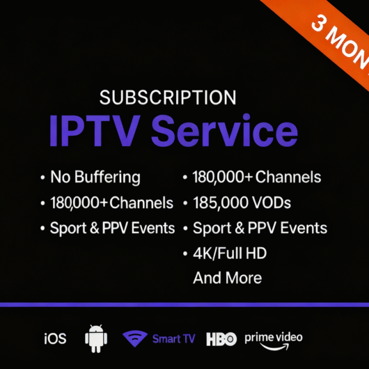 IPTV Subscription 3 Months – Premium 4K